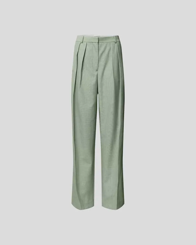 Victoria Beckham Bundfaltenhose mit Eingrifftaschen Schilf