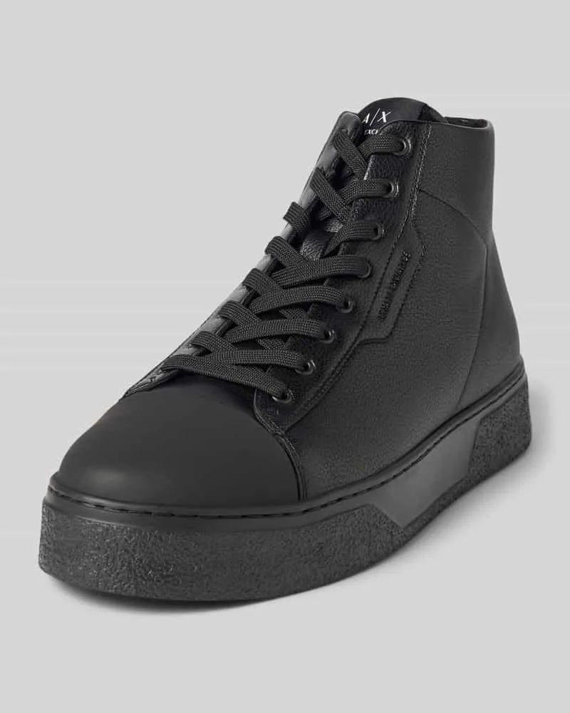 Armani Exchange Sneaker mit Plateausohle Modell 'LION Black