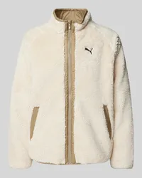 Puma Sherpa Jacket mit Logo-Stitching Offwhite