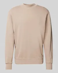 Calvin Klein Sweatshirt mit Rundhalsausschnitt Taupe