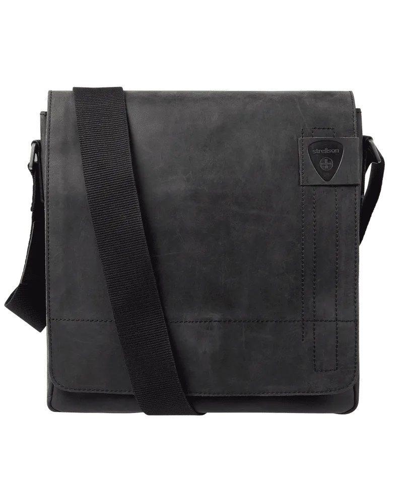 Strellson Messenger Bag aus Leder Modell 'Richmond Black