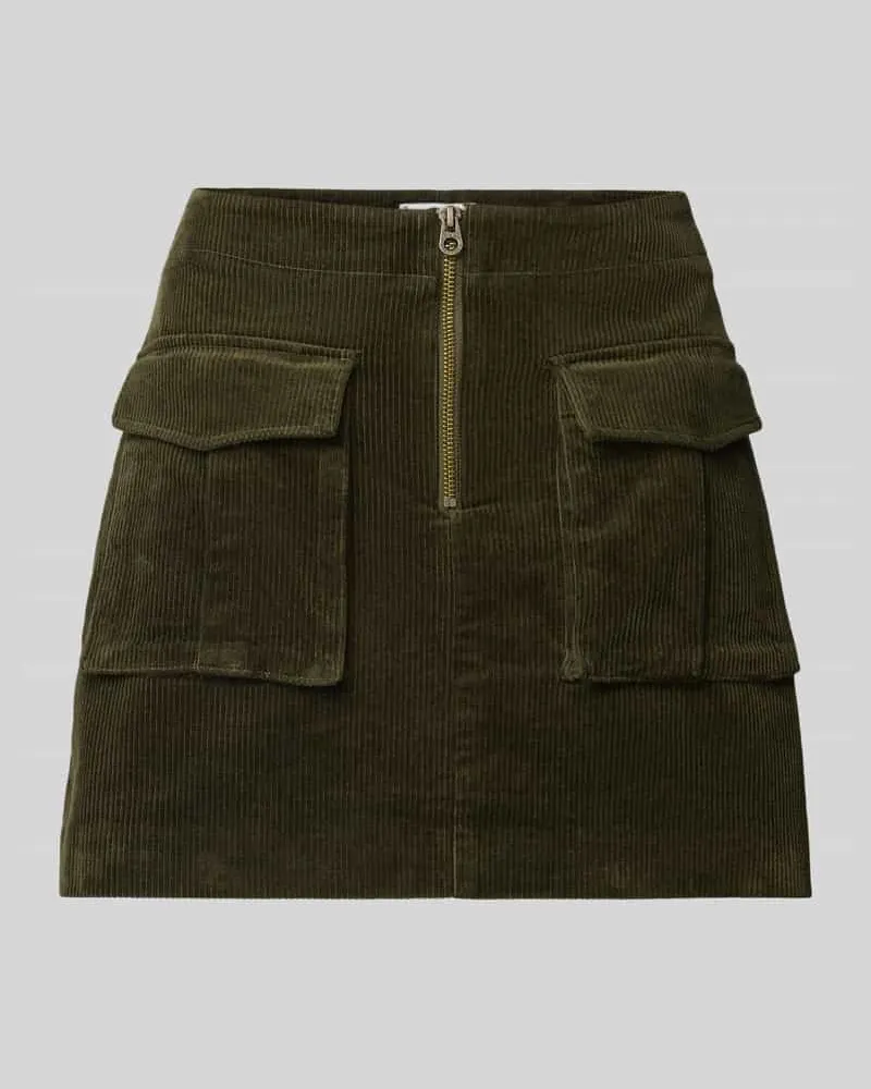 Tommy Hilfiger Ausgestellter Mini-Rock aus Baumwoll-Mix Khaki