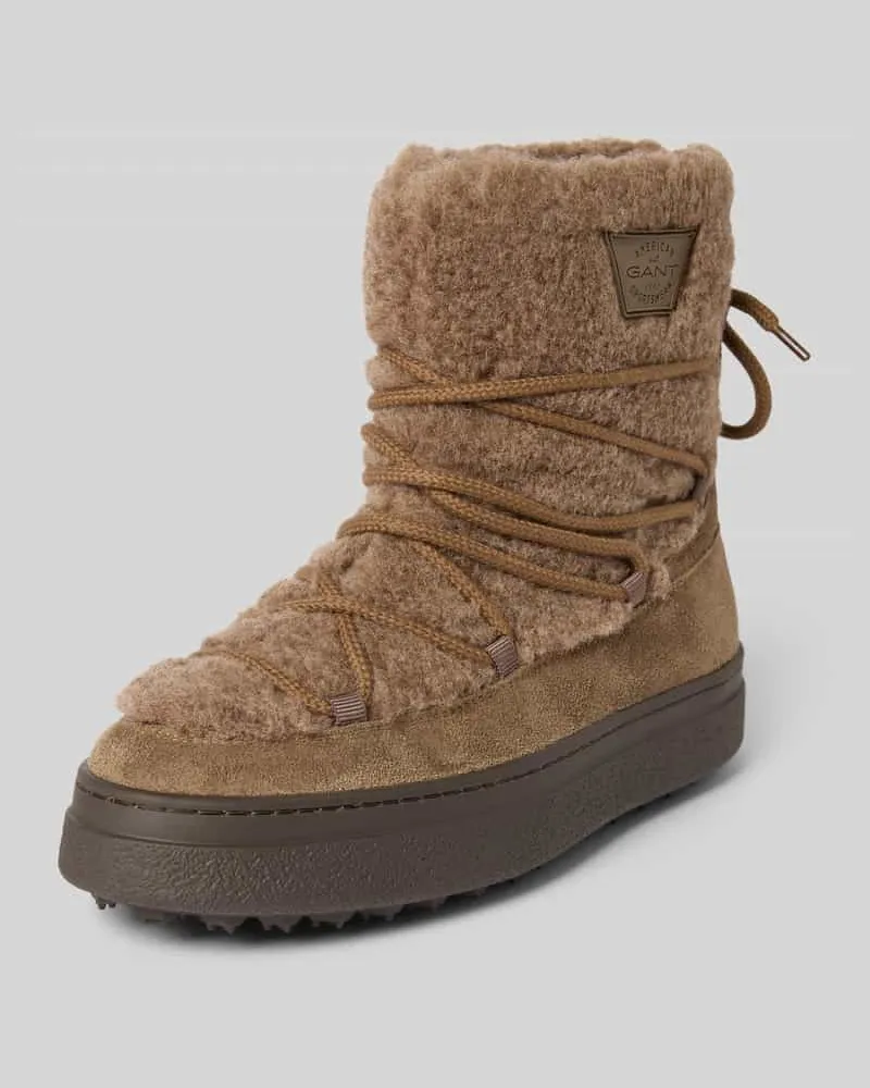 Gant Boots aus Leder-Mix Modell 'Snowhill Taupe