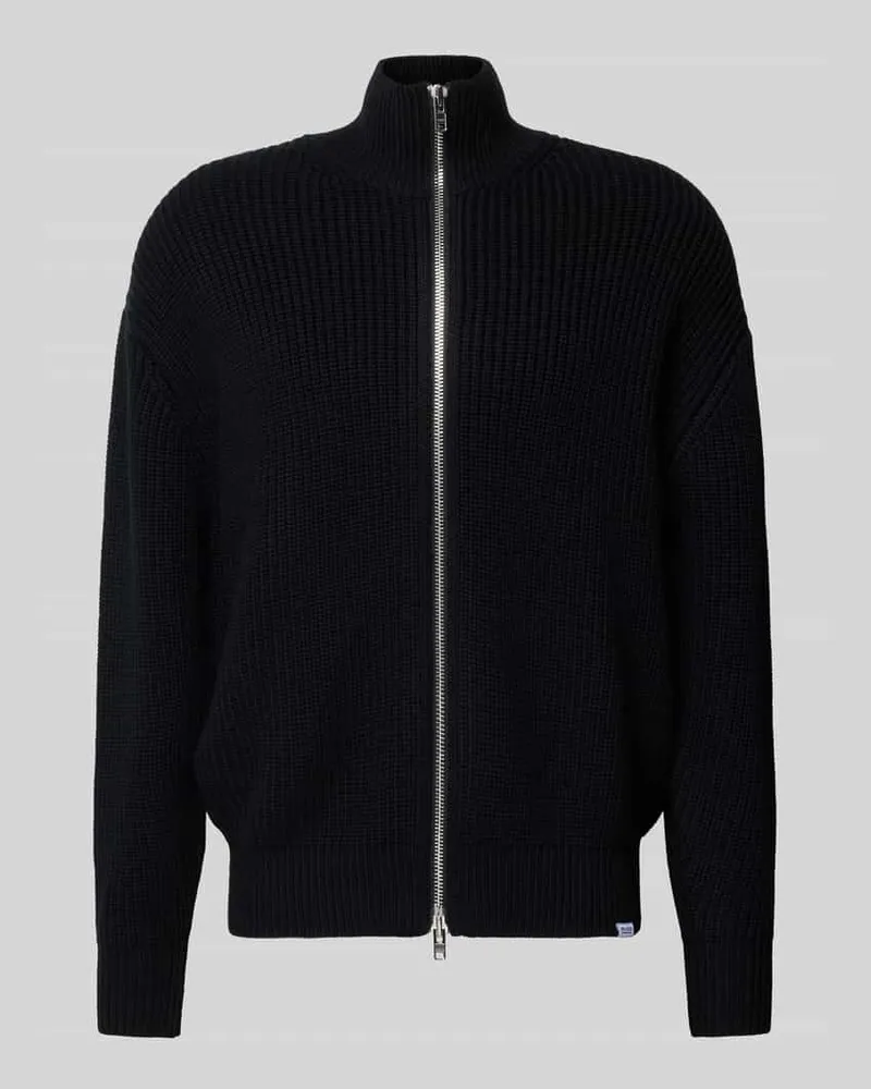 Seidensticker Relaxed Fit Strickjacke aus reiner Wolle Black