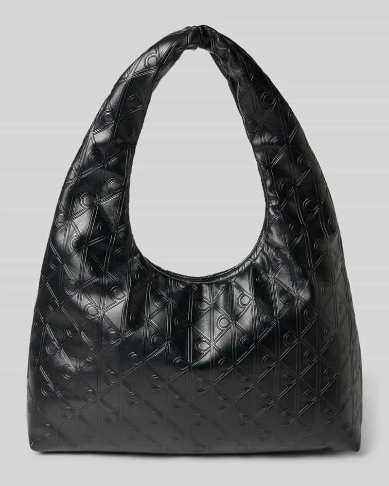 Calvin Klein Shoulder Bag in Leder-Optik Modell 'Puffer Black