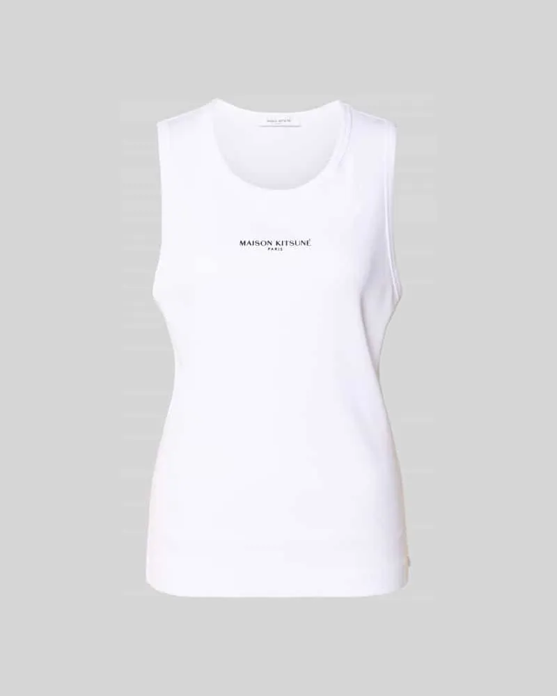 Kitsuné Top aus reiner Baumwolle Weiss