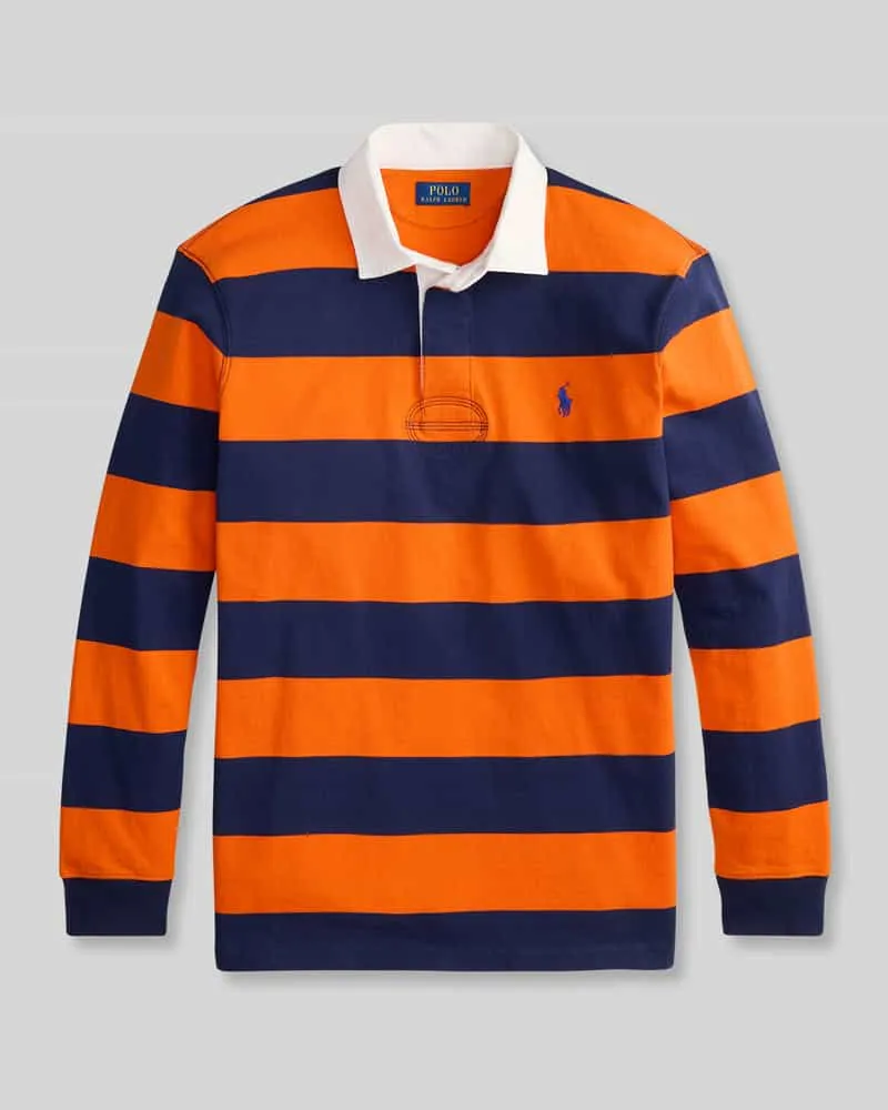 Ralph Lauren Regular Fit Sweatshirt aus reiner Baumwolle Modell 'LS RUGBY M3 Orange