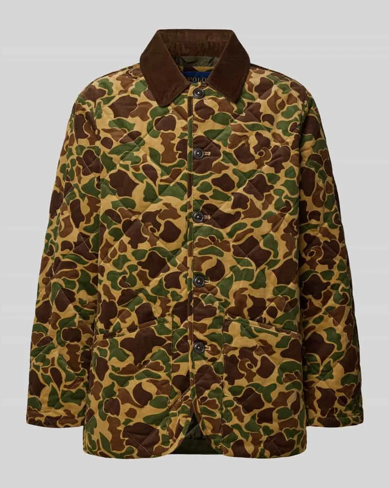 Ralph Lauren Regular Fit Bomberjacke aus reiner Baumwolle Gruen