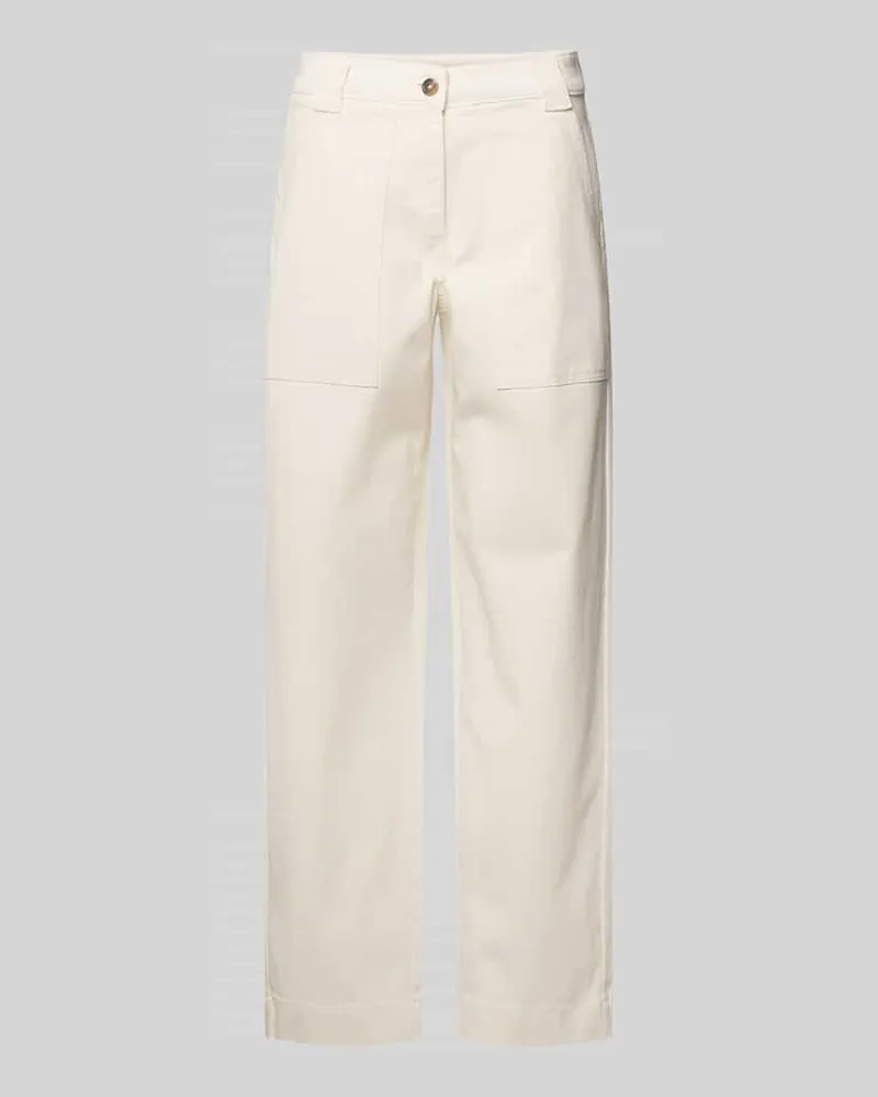 Selected Wide Leg Jeans aus Bio-Baumwoll-Mix Modell 'HOTEL AMOUR Offwhite