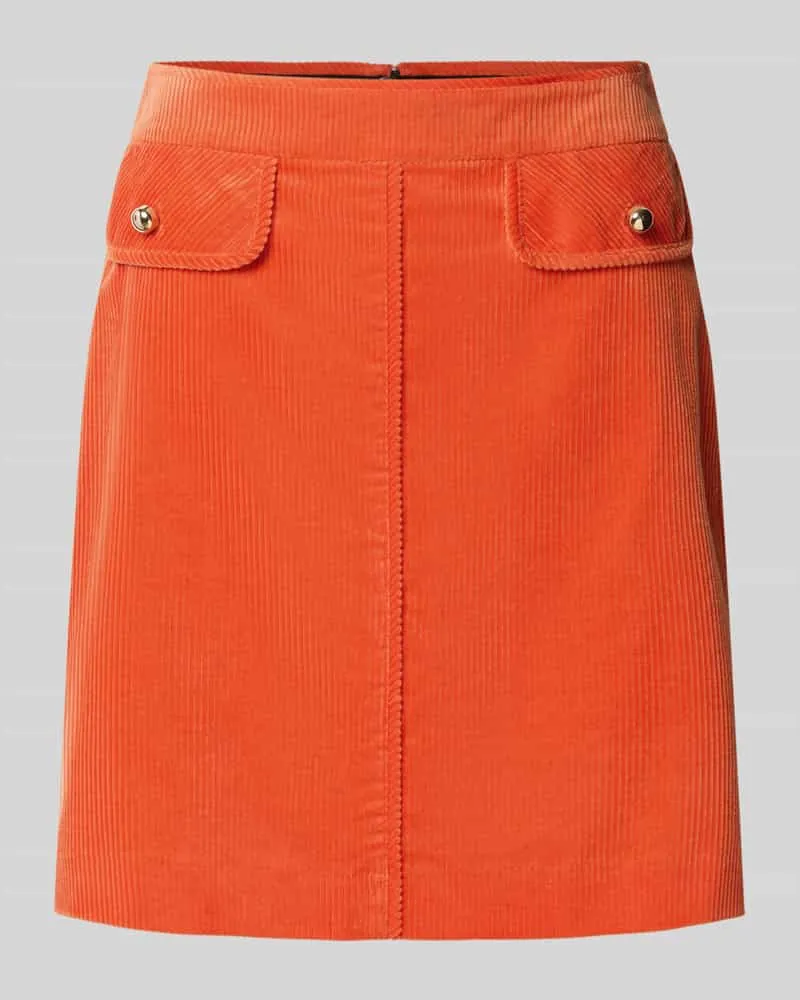 Marc Cain Minirock aus Cord mit Pattentaschen Orange