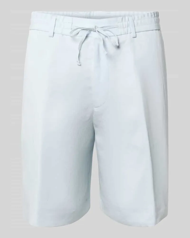 HUGO BOSS Regular Fit Bermuda aus Lyocell-leinen-Mix Modell 'C-Peter-RDS-S-263 Hellblau