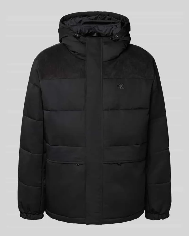 Calvin Klein Steppjacke mit verdecktem Reißverschluss und Label-Stitching Black