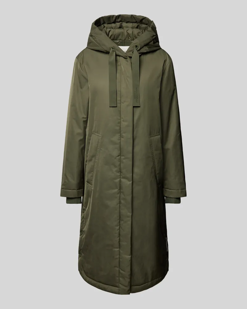 Marc O'Polo Regular Fit Parka mit Kapuze aus Polyester-Twill Oliv