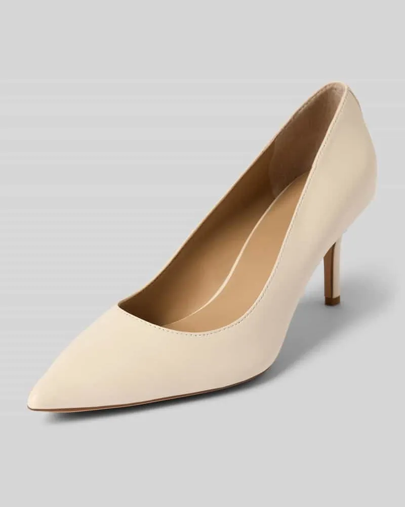 Ralph Lauren Pumps aus Leder mit Pfennigabsatz Modell 'LANETTE Offwhite