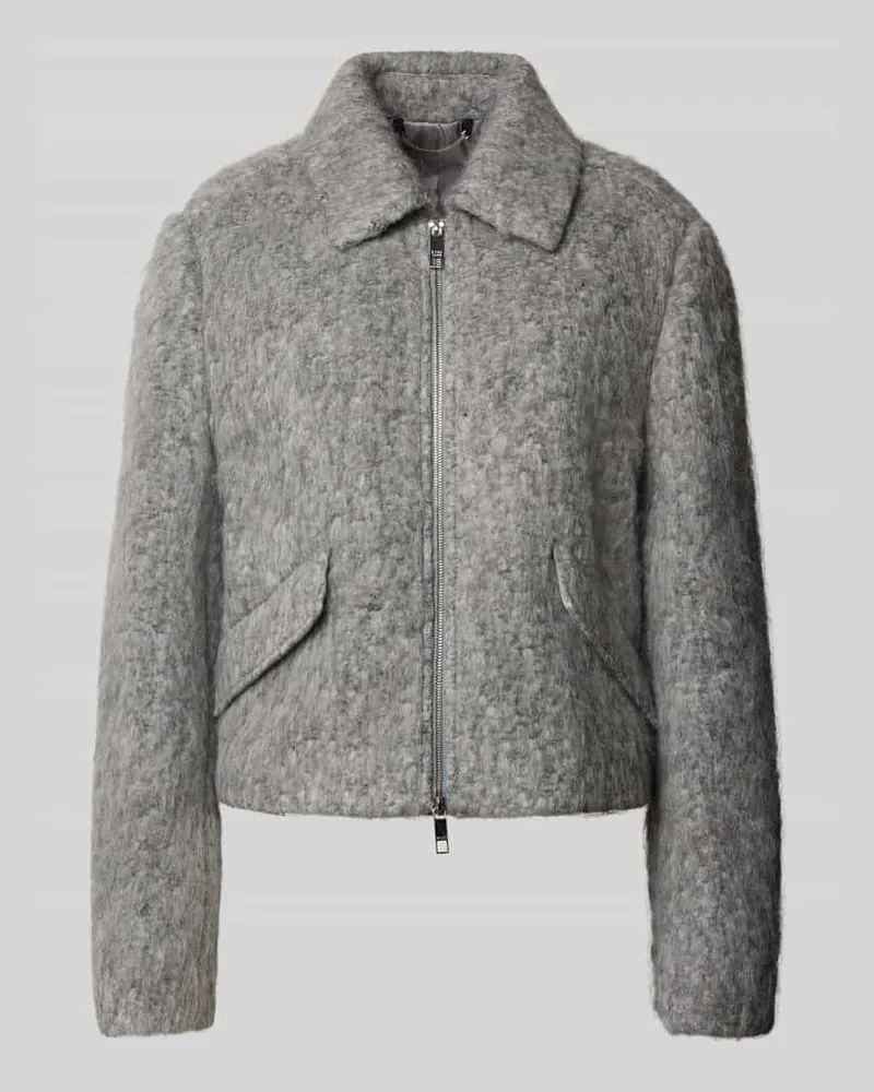 HUGO BOSS Regular Fit Jacke mit Zweiwege-Reißverschluss Modell 'CAFIORE1 Hellgrau