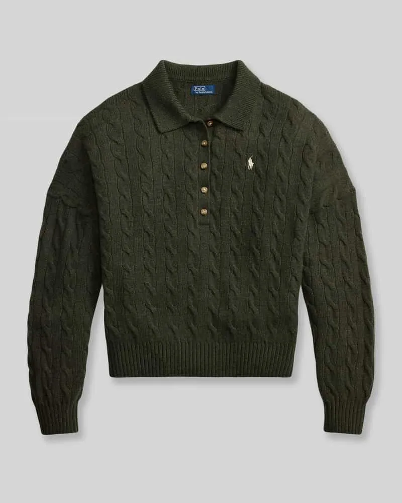 Ralph Lauren Loose Fit Pullover aus Woll-Mix mit Kaschmir-Anteil Oliv