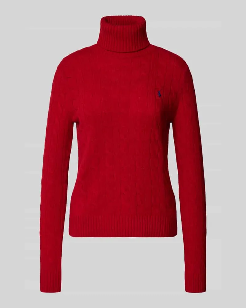 Ralph Lauren Regular Fit Rollkragenpullover aus Woll-Kaschmir-Mix Dunkelrot