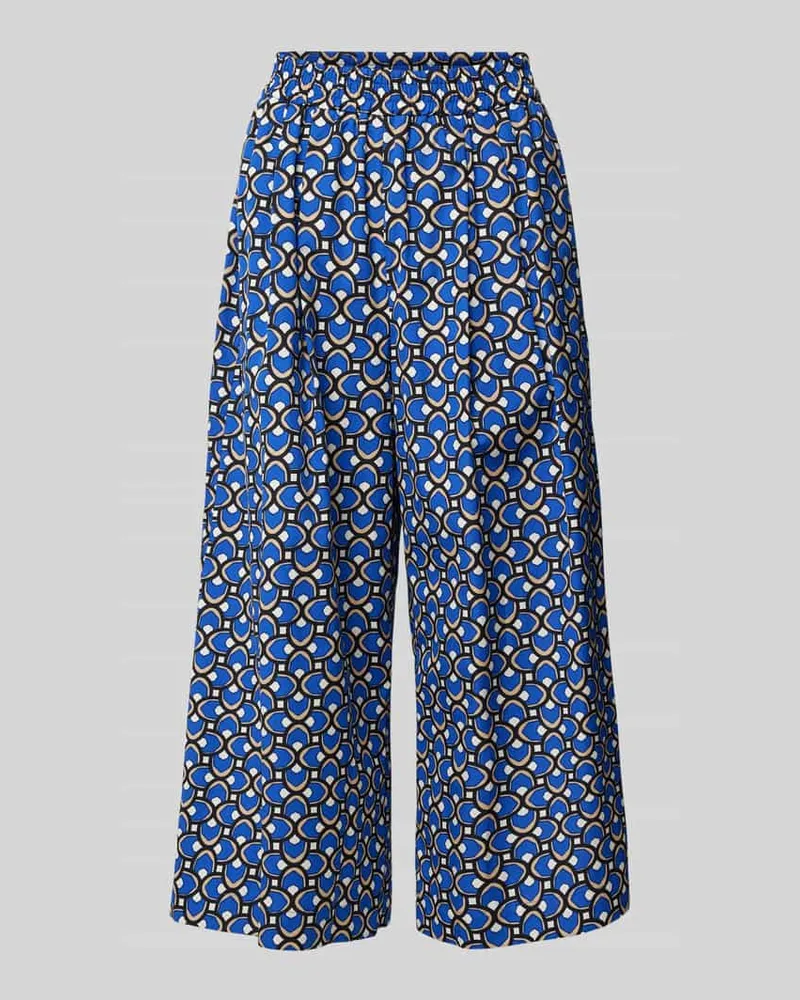 Max Mara Wide Leg Stoffhose mit gelegten Falten Modell 'VIRGIN Dunkelblau
