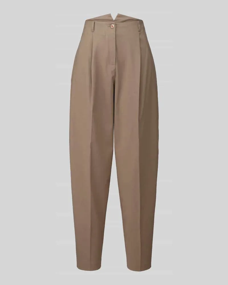 MAX&Co. Barrel Fit Bundfaltenhose mit Viskose-Anteil Modell 'BRUNO Camel
