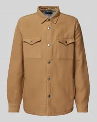 Barbour Regular Fit Hemdjacke mit Pattentaschen Modell 'Carrbridge Beige