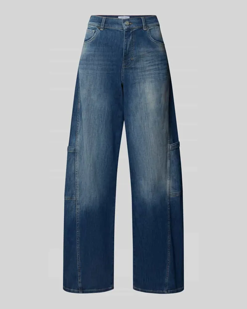 ANGELS  Wide Leg Jeans mit Cargotaschen Modell 'LIVA SEAM Dunkelblau