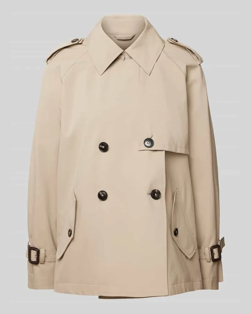 White Label Trenchcoat mit Reverskragen Beige