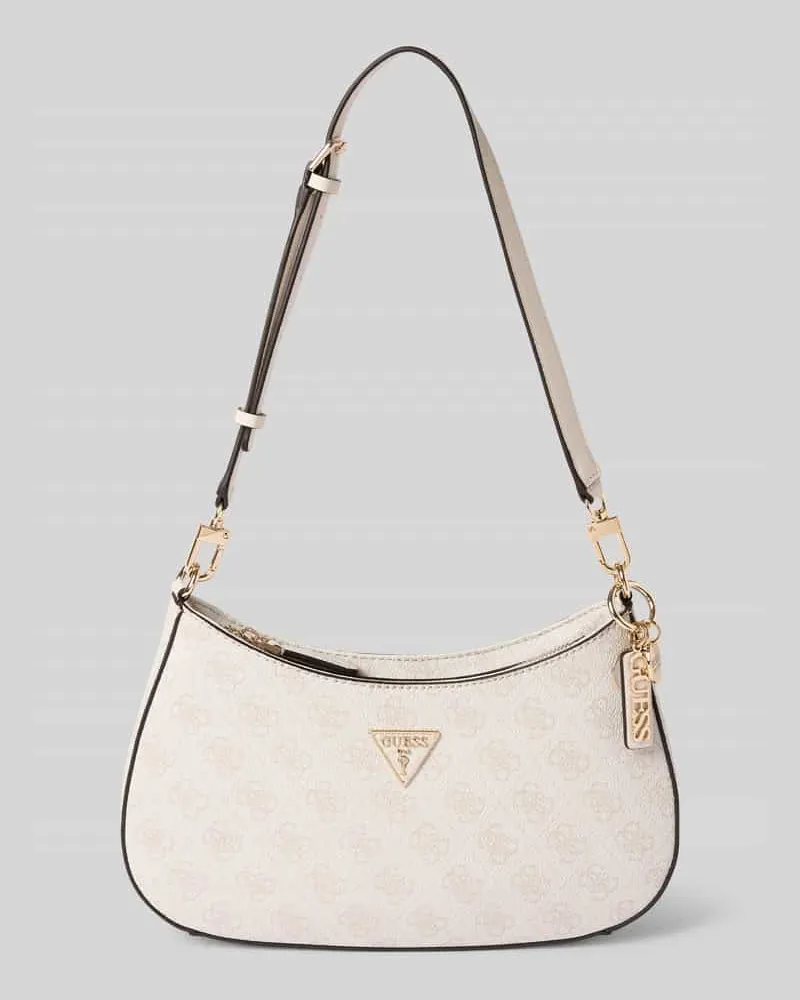 Guess Handtasche mit Label-Applikation Modell 'NOELLE Ecru