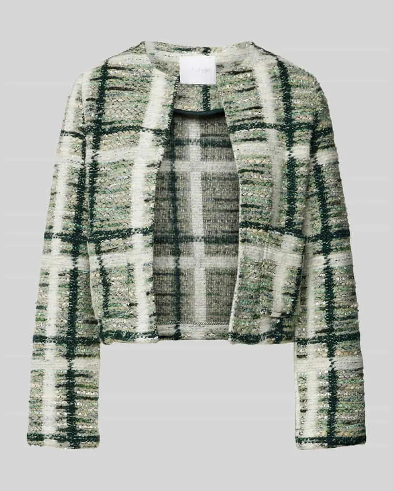 Rich&Royal Regular Fit Blazer mit offener Vorderseite Hellgruen