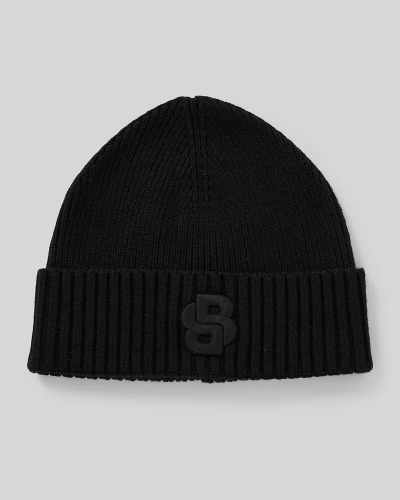 HUGO BOSS Beanie mit Label-Stitching Modell 'Edo Black