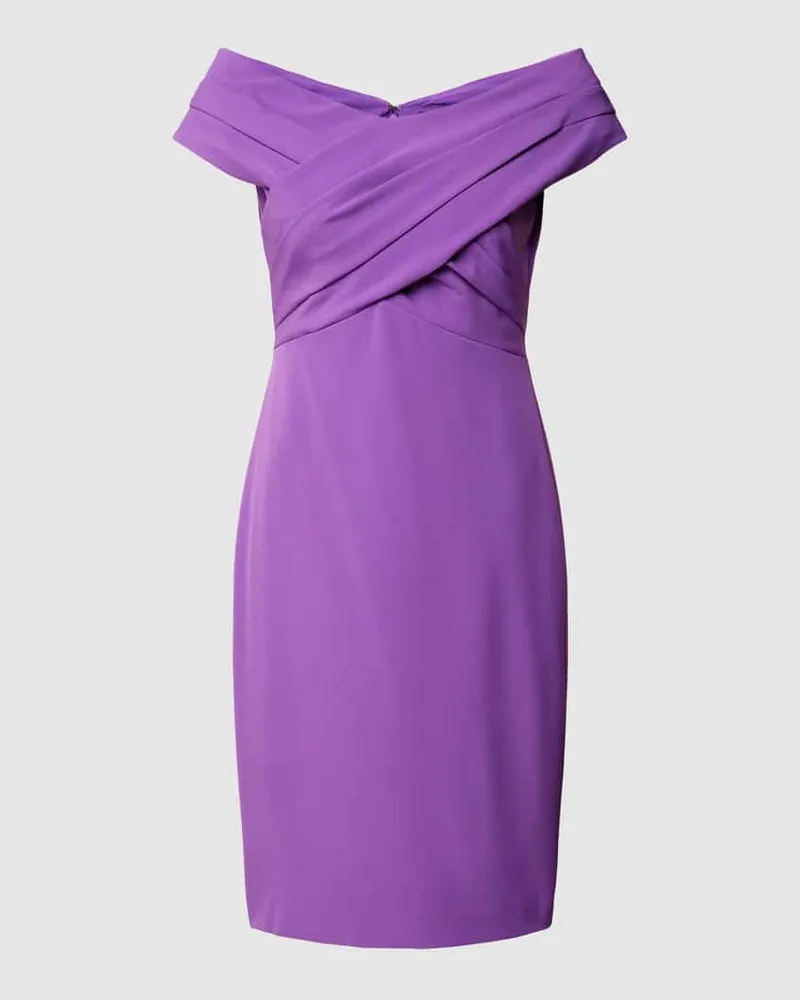 Ralph Lauren Knielanges Cocktailkleid in Wickel-Optik Modell 'IRENE Fuchsia