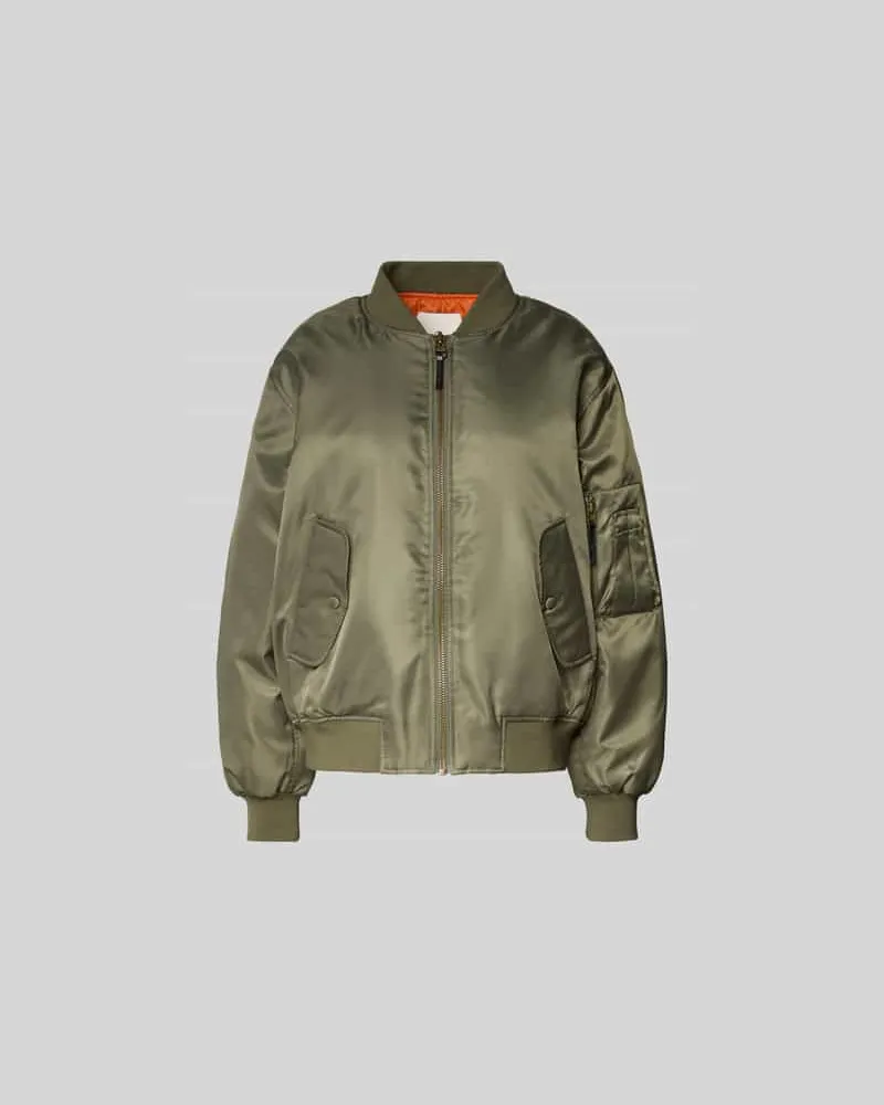 Anine Bing Bomberjacke mit Reißverschluss Khaki