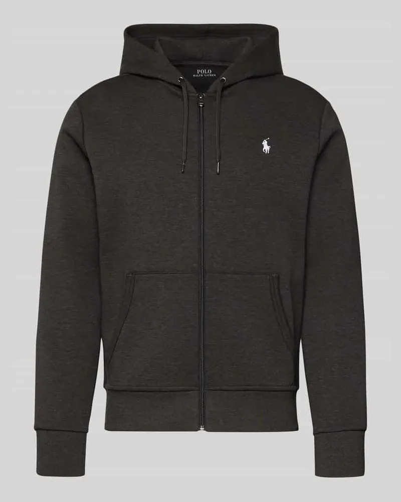 Ralph Lauren Regular Fit Sweatjacke aus Baumwoll-Mix Anthrazit
