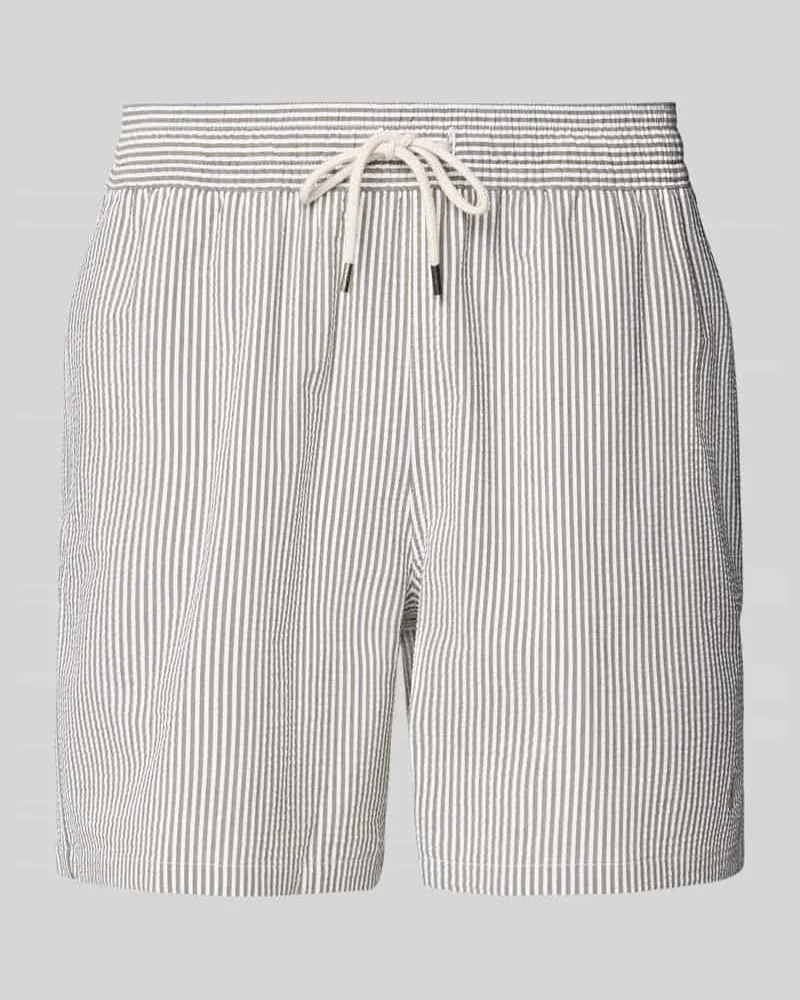 Ralph Lauren Badehose mit Label-Stitching Khaki