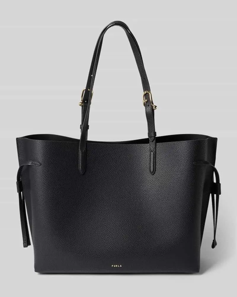 Furla Handtasche aus echtem Leder mit Logo-Detail Modell 'Ava Mittelgrau