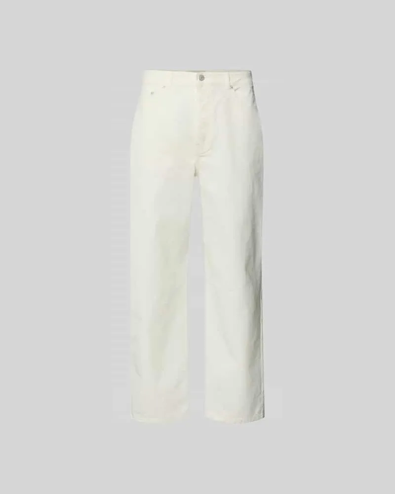 Officine Generale Straight Fit Jeans in 5-Pocket-Design Offwhite