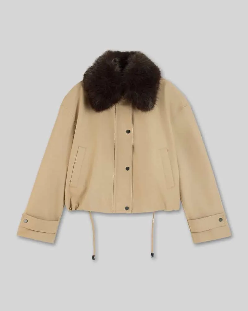 Tommy Hilfiger Relaxed Fit Blouson aus Baumwoll-Mix Camel