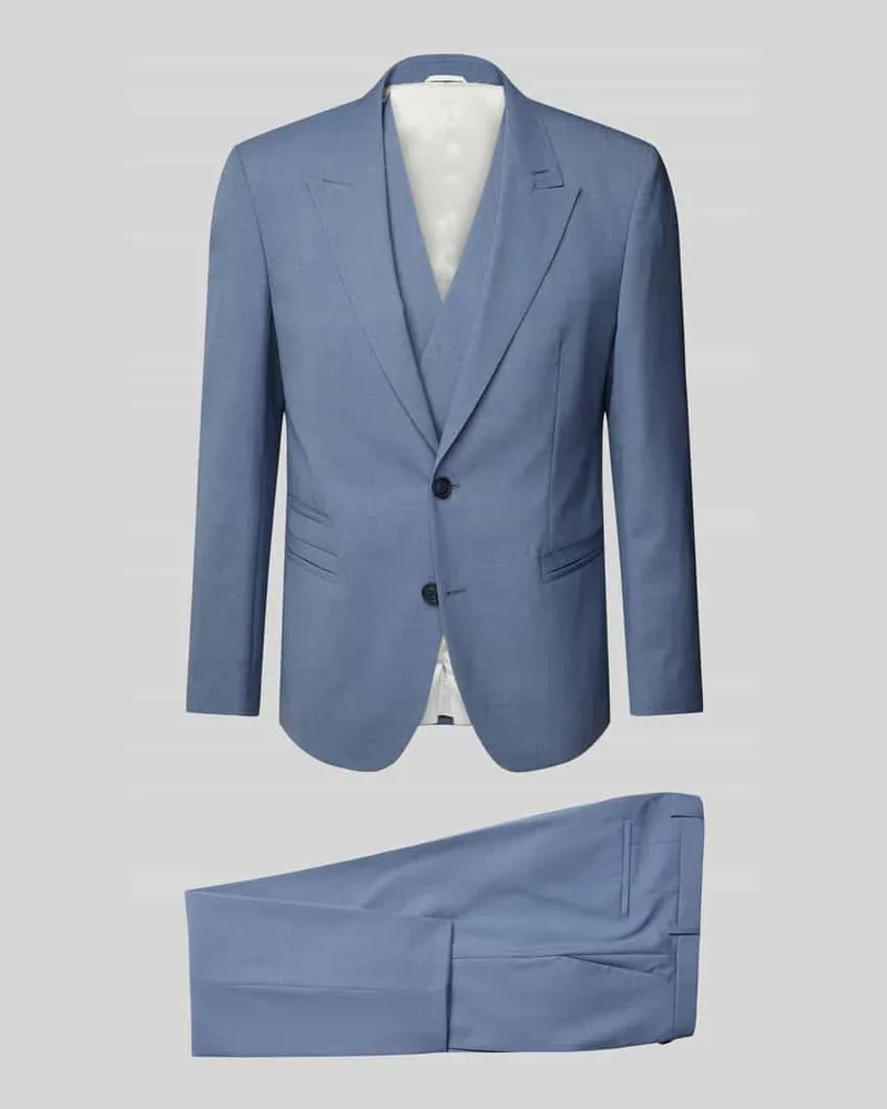 HUGO BOSS Anzug mit Weste Modell 'Henry/Getlin Hellblau