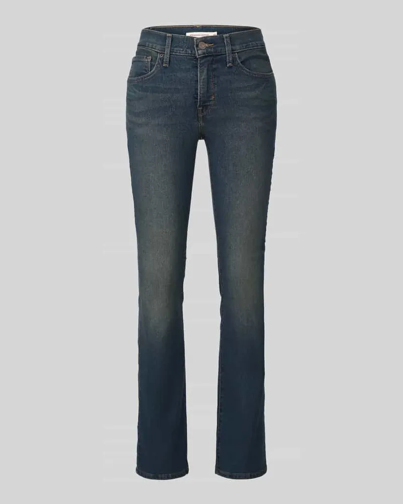 Levi's Straight Fit Jeans aus Baumwoll-Mix Modell '315 Dunkelblau