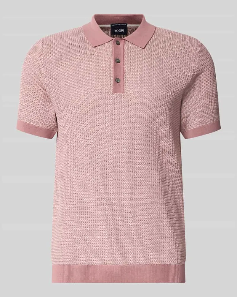 JOOP! Slim Fit Poloshirt mit Strukturmuster Modell 'Brianoro Rosa