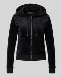 Juicy Couture Sweatjacke mit Kapuze Modell 'ROBERTSON - CLASSIC Black