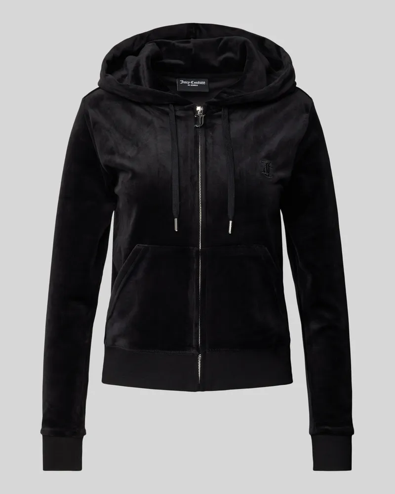 Juicy Couture Sweatjacke mit Kapuze Modell 'ROBERTSON - CLASSIC Black