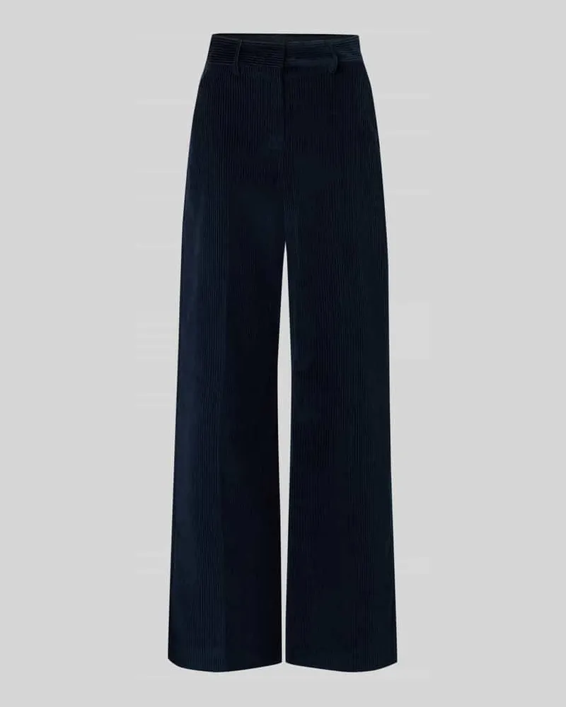 Max Mara Wide Leg Cordhose aus reiner Baumwolle Modell 'TANIA Marine