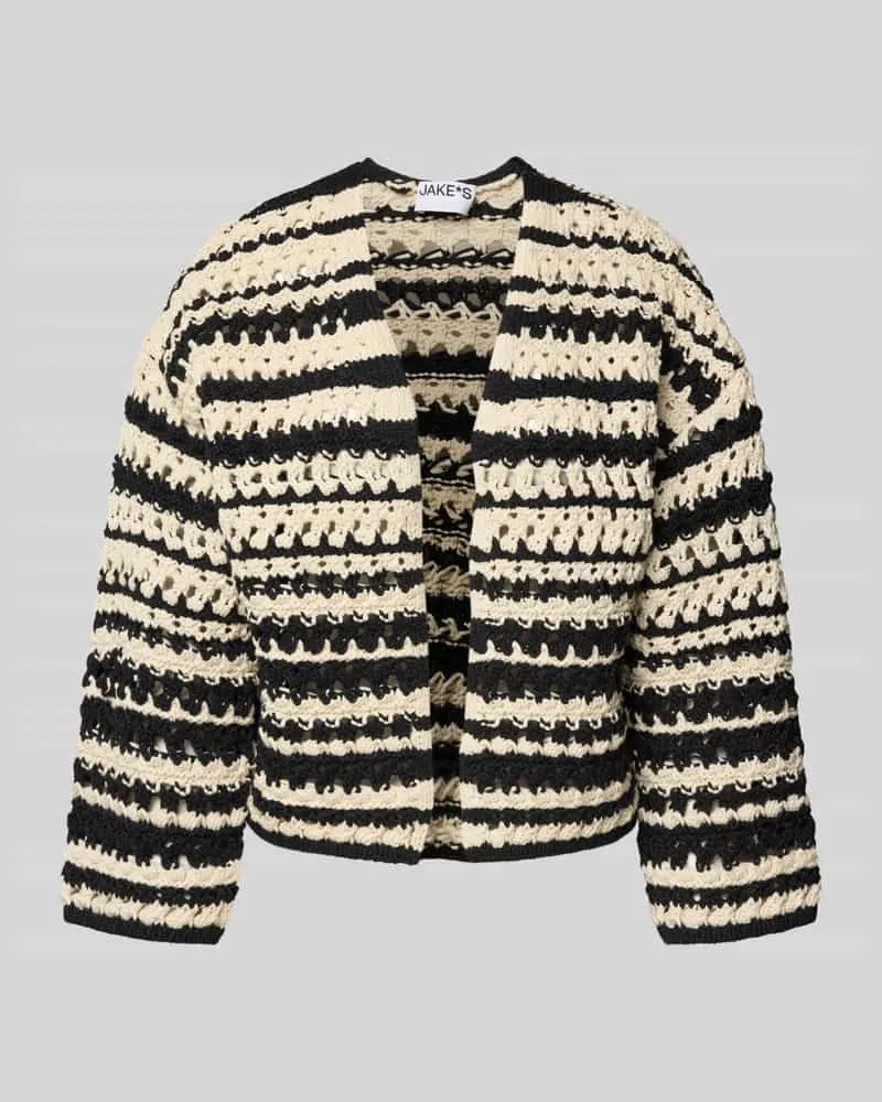 JAKE*S Strickjacke in Crochet-Optik Ecru