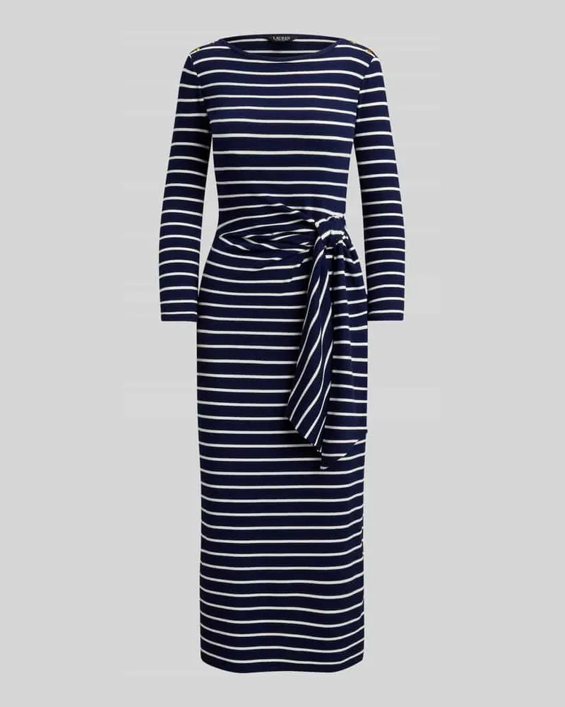 Ralph Lauren Tailliertes Freizeitkleid aus Baumwoll-Mix Marine