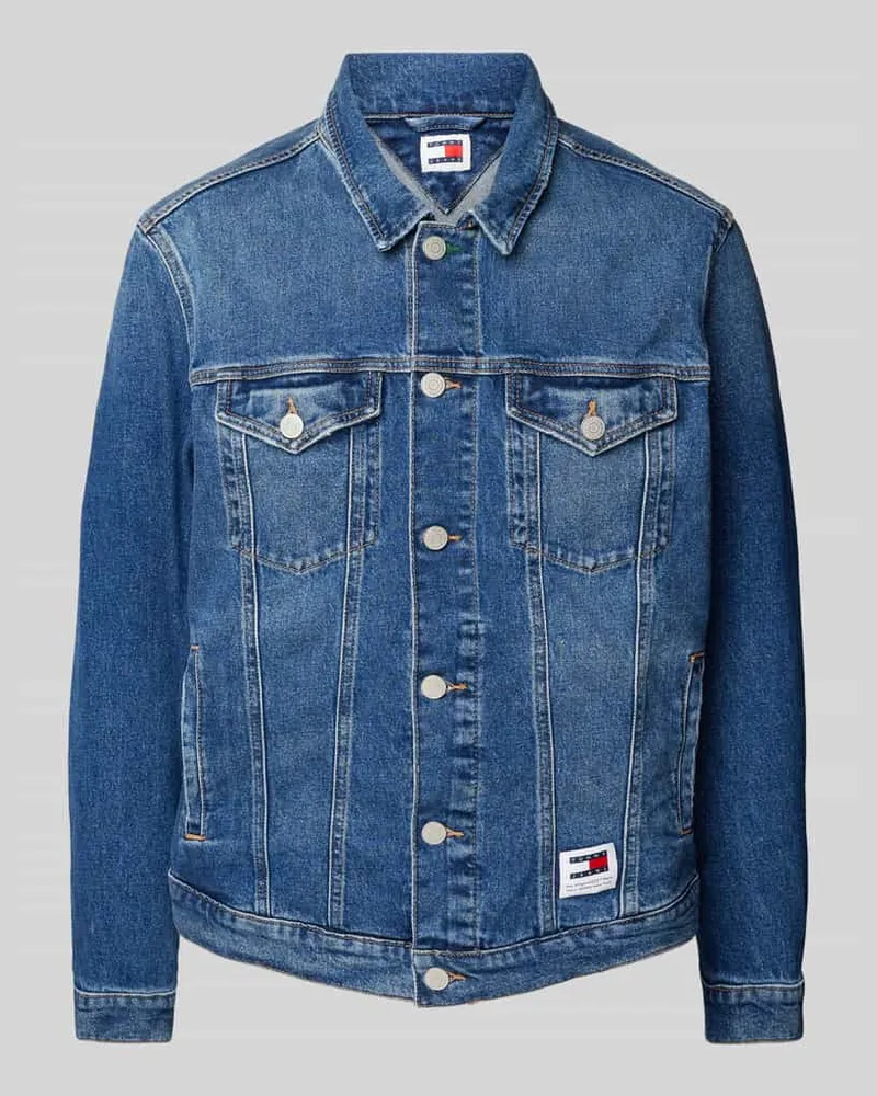 Tommy Hilfiger Jeansjacke mit Label-Patch Modell 'RYAN Dunkelblau