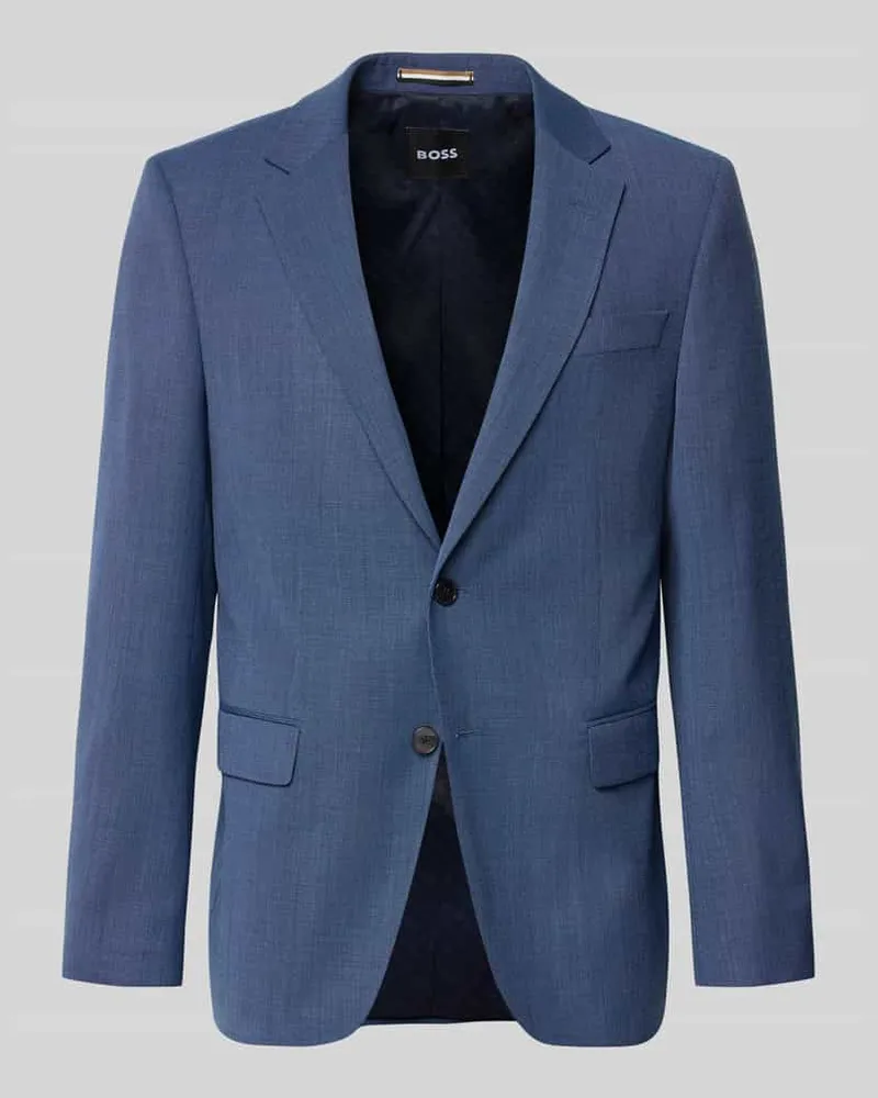 HUGO BOSS Regular Fit Anzugsakko aus Schurwoll-Mix Modell 'JASPER Bleu