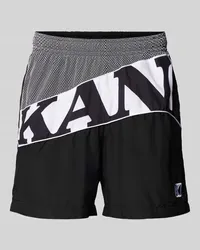 Karl Kani Regular Fit Shorts mit Label-Stitching Black