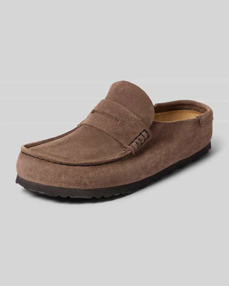 Birkenstock Loafer aus echtem Leder Modell 'Naples Dunkelbraun