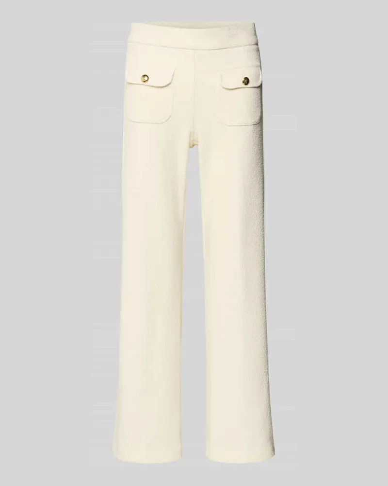 Cambio Flared Stoffhose in verkürzter Passform Offwhite