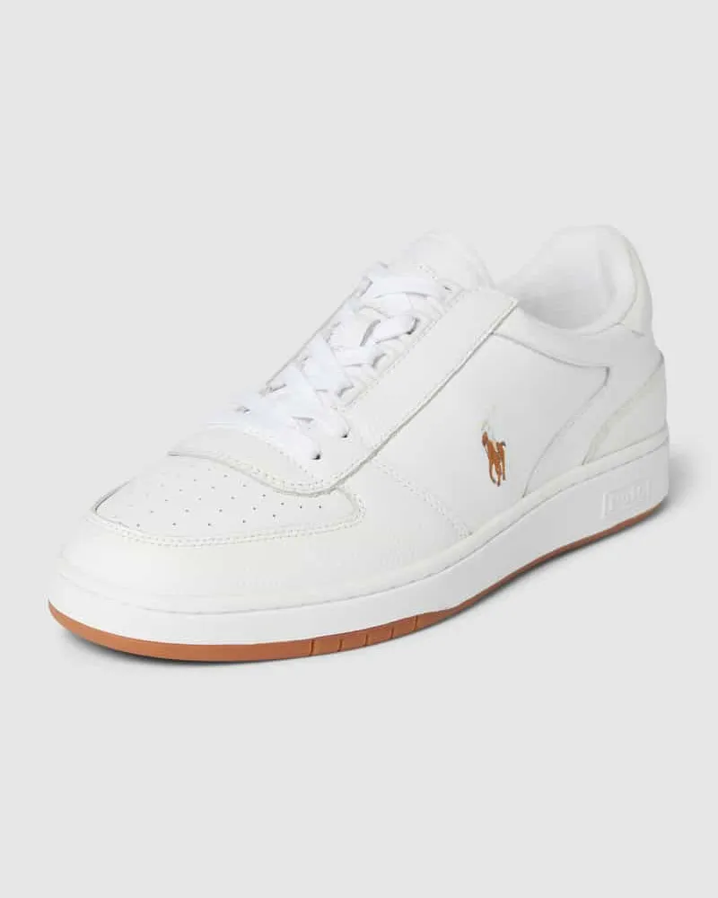 Ralph Lauren Sneaker mit Label-Stitching Modell 'POLO Weiss